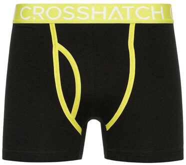 crosshatch Heren Crystaline Boxershorts (Set van 3) (Geel/zwart/wit)