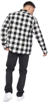 crosshatch Heren Demaro Geruit Gevoerd Overhemd (Zwart/Wit)