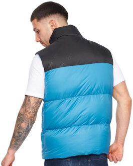 crosshatch Heren Demerley Contrast Paneel Gilet (Benzine/Zwart) Groenblauw - XL