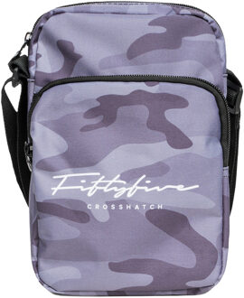 crosshatch Heren Demilare Camo Crossbody Tas (Zwart)