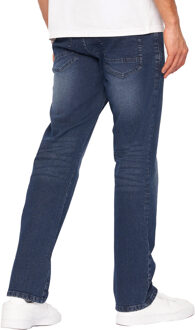 crosshatch Heren Denim Jeans met print (Donkere wasbeurt) Navy/blauw - 30W/32L