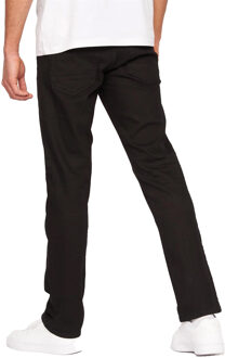 crosshatch Heren Denim Jeans met print (Massief zwart) Zwart en Gebroken Wit