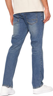 crosshatch Heren Denim Jeans met print (Stone Wash) Navy/blauw - 40W/32L