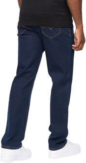 crosshatch Heren Detendu Relaxed Fit Jeans (Rauwe was) Navy/blauw - 30N