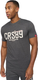 crosshatch Heren Ellsworth T-Shirt (Houtskool mergel)
