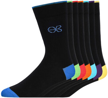 crosshatch Heren Farrango Crew Sokken (Pak van 7) (Veelkleurig) - maat EU 39 - 45 Groen