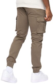 crosshatch Heren Frentons Leren Patch Cargo Broek (Kaki Groen) - 36 Normaal