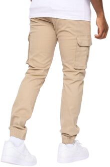 crosshatch Heren Frentons Leren Patch Cargo Broek (Steen) - 34 Normaal