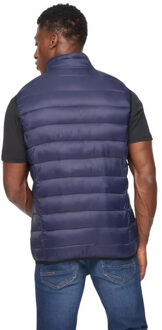 crosshatch Heren Gattering Gewatteerde Gilet (Navy) - L