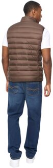 crosshatch Heren Gattering MVE Gewatteerd Gilet (Bruin)