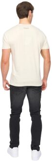 crosshatch Heren Hellmere T-Shirt (Off White) - maat L Gebroken wit