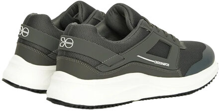 crosshatch Heren Holywell Flyknit Trainers (Grijs/Wit)