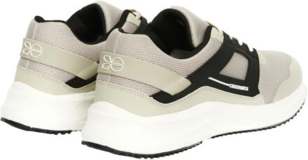 crosshatch Heren Holywell Flyknit Trainers (Steen/Wit) - EU 44.5 / UK 10