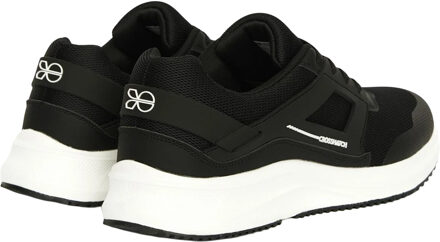 crosshatch Heren Holywell Flyknit Trainers (Zwart, Wit)