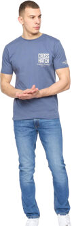 crosshatch Heren Hoogan T-Shirt (Blauw) - L