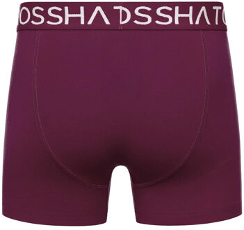 crosshatch Heren Hovland Boxershorts (Verpakking van 3) (Prune) Wijnrood - L