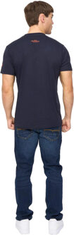 crosshatch Heren Hybridge T-Shirt (Marineblauw) - maat L Navy