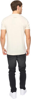 crosshatch Heren Hybridge T-Shirt (Off White) Gebroken wit