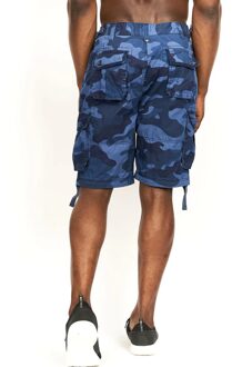 crosshatch Heren Jimster Camo Cargo Shorts (Blauw)