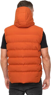 crosshatch Heren Kampleys Geprofileerd Gevoerd Gilet (Verbrand Oranje)