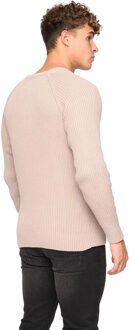 crosshatch Heren Kramtax Gebreide Raglan Pullover (Taupe) - maat XL