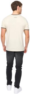 crosshatch Heren Lamtopi T-Shirt (Wit)