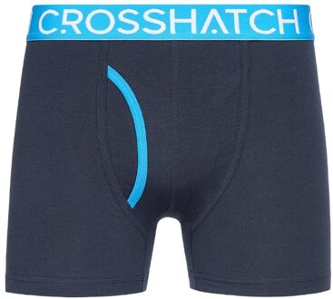 crosshatch Heren Linamo MVE Open Fly Boxershorts (Set van 3) (Blauw) - maat L