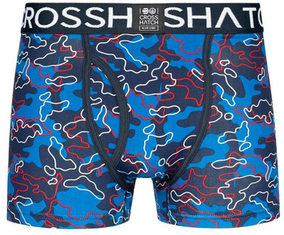 crosshatch Heren Linamo Open Fly Boxer Shorts (Blauw) - maat M