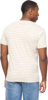 crosshatch Heren Loppins T-shirt (Off White) Gebroken wit