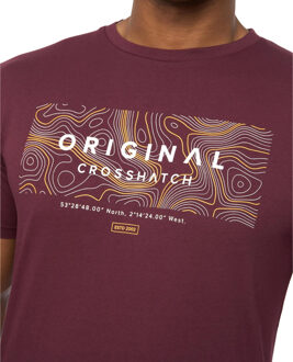crosshatch Heren Mappedout T-Shirt (Rum Rosijn) Paars - L