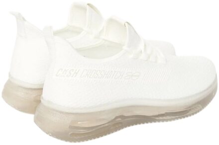 crosshatch Heren Matfen Flyknit Sneakers (Wit)