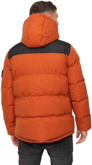 crosshatch Heren Menray Kleurblok Jas (Oranje) - maat