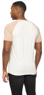crosshatch Heren Meza T-Shirt (Off White/Stone) Gebroken wit - L