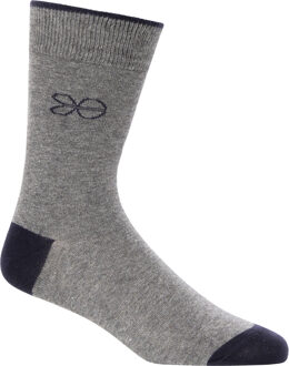 crosshatch Heren Milato Crew Sokken (Set van 5) (Blauw/Grijs) - maat EU 39 - 45