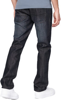 crosshatch Heren New Techno Denim Jeans met reliëf (Donkere wasbeurt) Navy/blauw
