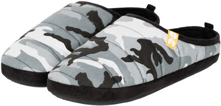 crosshatch Heren Padfoot Slippers (Zwart/Grijs)