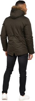crosshatch Heren Parkmoore Parka (Donkere Olijf) - XL