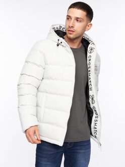 crosshatch Heren Pitsburg Jacket (Stopverf) Crème - XL