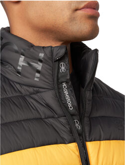 crosshatch Heren Presnell jas met hoge hals (Geel) - L
