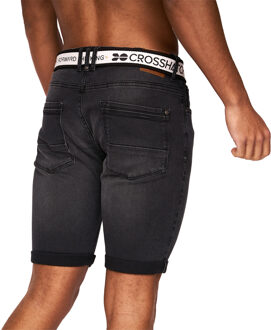 crosshatch Heren Reestier Denim Shorts (Zwart)