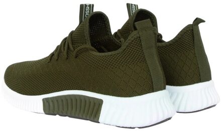 crosshatch Heren Rideout Trainers (Olijf) - EU 47.5 / UK 12