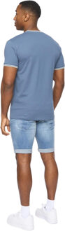 crosshatch Heren Shellworth T-Shirt (Denim) Blauw