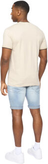 crosshatch Heren Shellworth T-Shirt (Licht Steen) Kaki