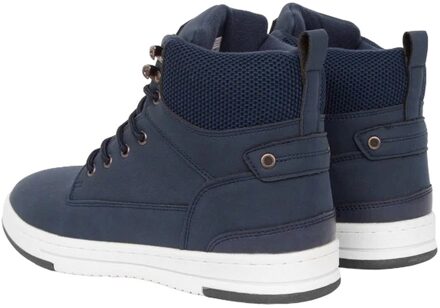 crosshatch Heren Staiger Leren Trainers (Marine) Navy