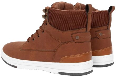 crosshatch Heren Staiger Leren Trainers (Tan) Bruin