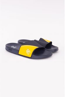 crosshatch Heren Ventamoore Sliders (Marine / geel) Navy