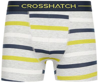 crosshatch Heren Warbler Boxershorts (Set van 3) (Geel/Grijs/Navy)