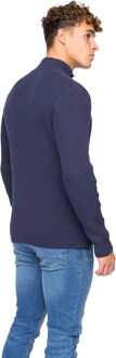 crosshatch Heren Wellburys grof gebreide trui (Marine) Navy