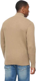 crosshatch Heren Wellburys grof gebreide trui (Taupe)