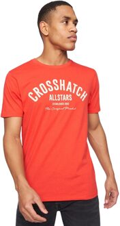 crosshatch Heren Weymouth T-Shirt (5-pack) (Wit/Rood/Geel/Royaalblauw/Lichtblauw) - maat L